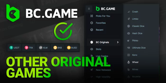 Other Unique Crypto Games within the BC Originals Collection for Indian Players