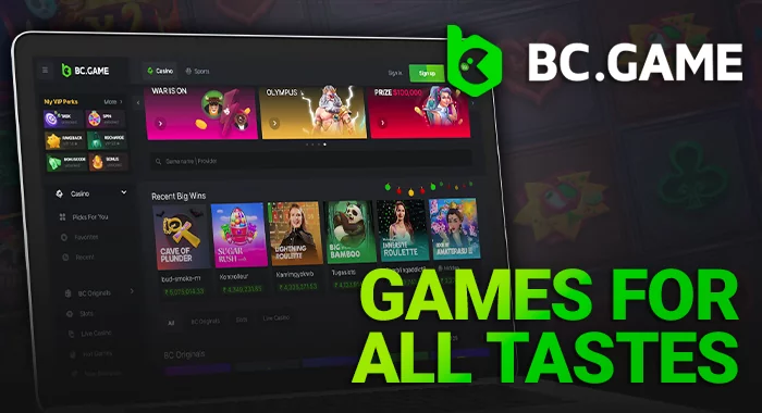 Exploring the BC Game lobby: an endless variety of titles