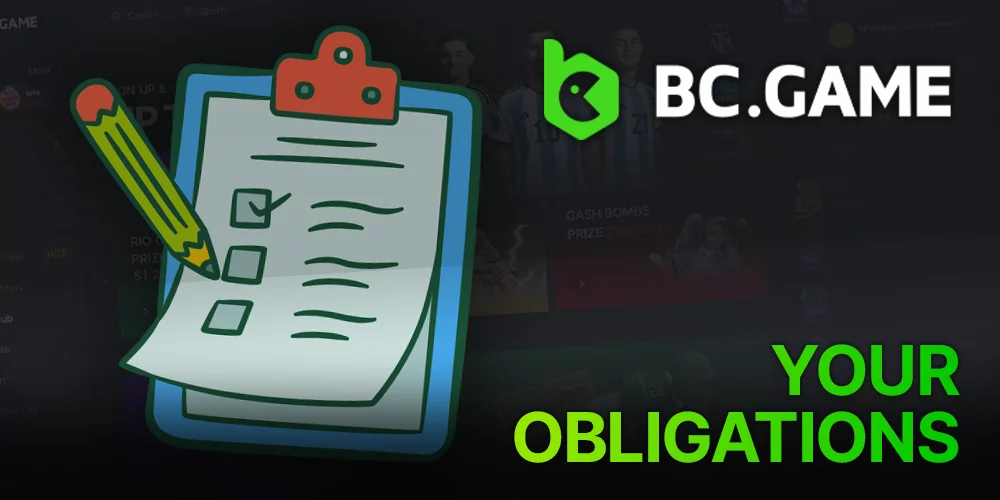 User obligations and rules for BC Game players