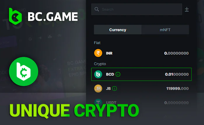 An overview of the exclusive BCD cryptocurrency available at BC.Game.