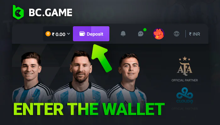 Top up your balance to begin your BCGame experience