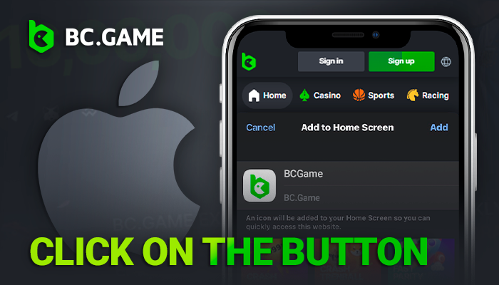 Confirm the installation of BCGame on your iPhone