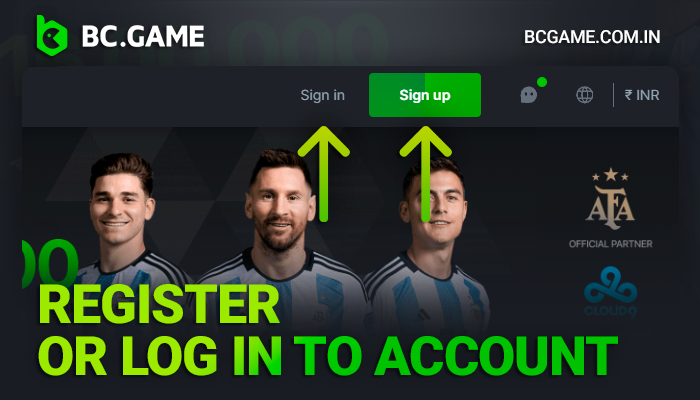 Sign in to your profile or complete the registration process