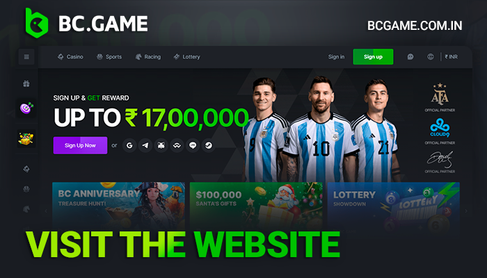 Access the BCGame site to start your withdrawal