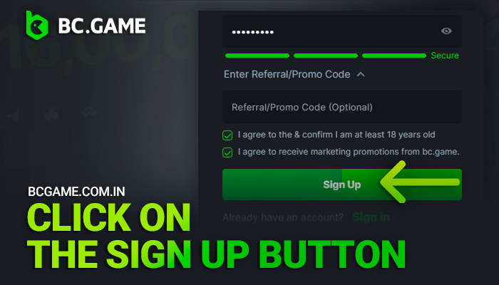 Click the registration button to start the process