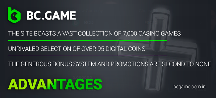 Why choose BC Game: huge game variety, crypto flexibility, and massive bonuses